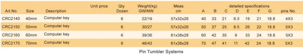 GS0021 Brass Padlock with Computer Key, Top Security Brass Padlock