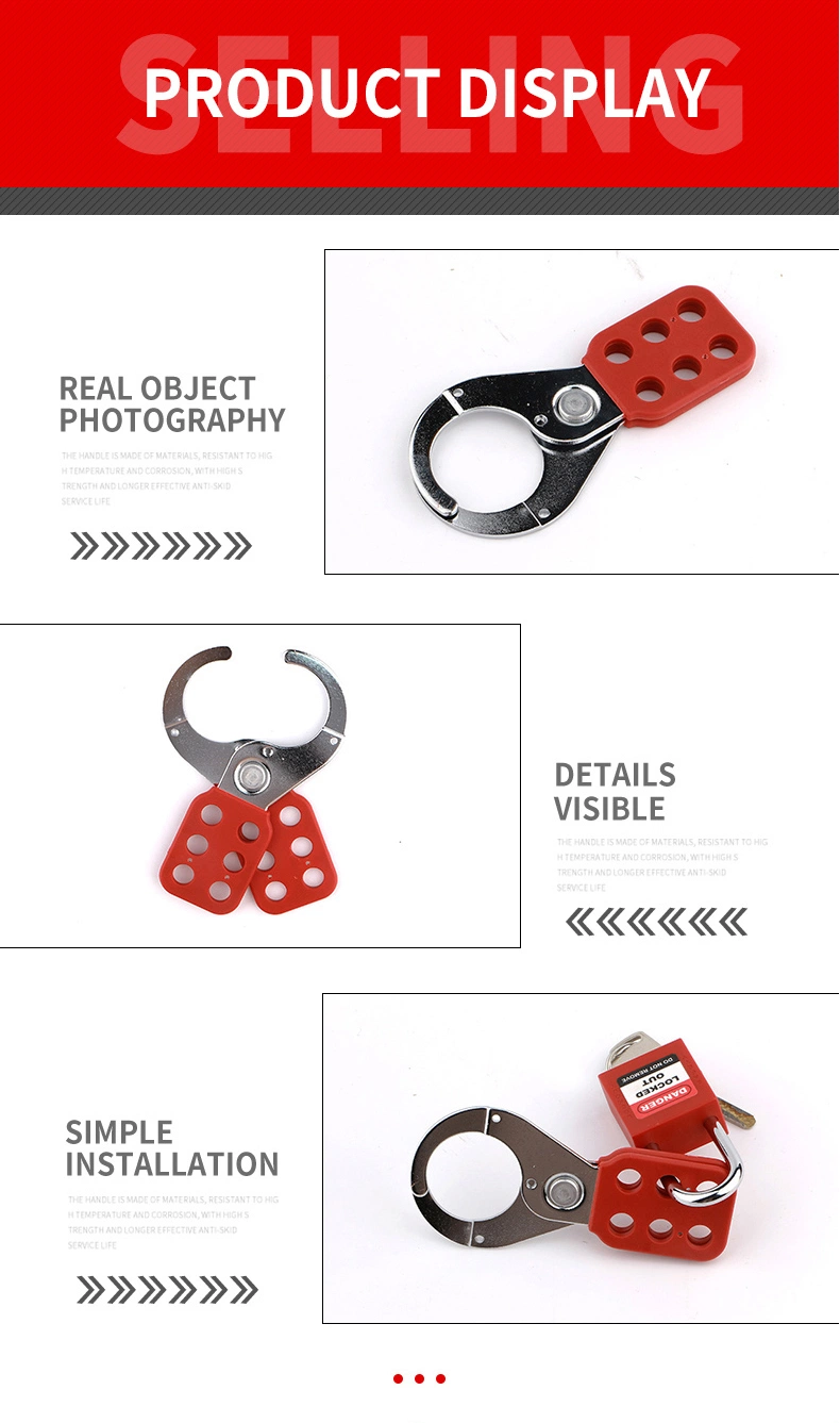38mm Steel Industrial Durable Lockout Hasp Loto Industry Lockout Tagout Manufacturer