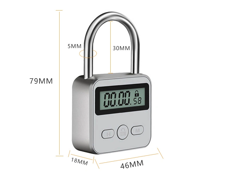 Safety Electronic Uncharged Smart Intelligence Electric Security Door Metal Timer Padlocks