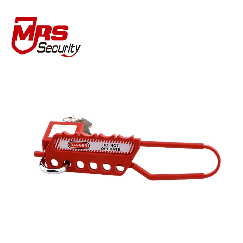Industrial Multi-Person Management Lock Red 6 Hole Insulation Nylon Safety Lockout Hasp