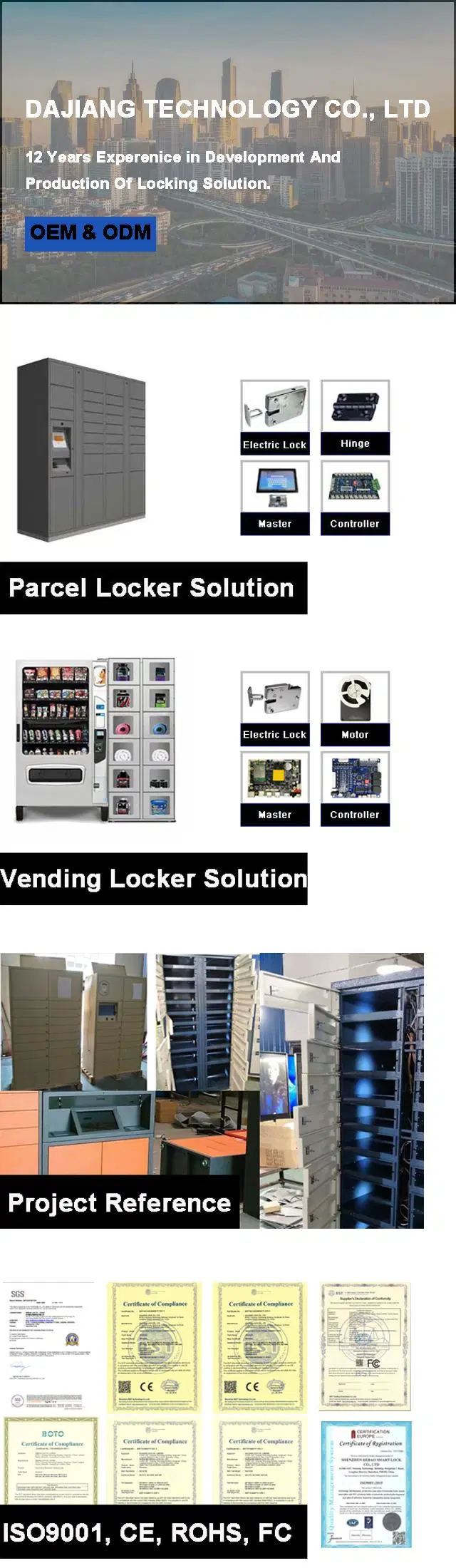 Waterproof Hidden Electronic Lock for Outdoor Cabinet Lockers with CE
