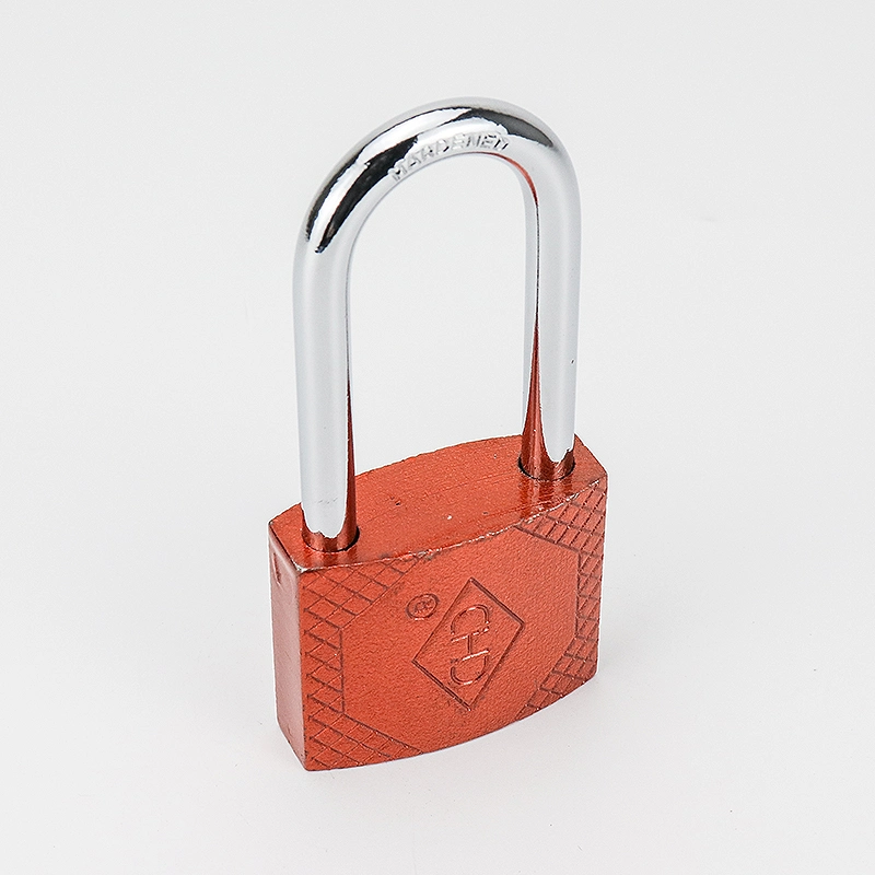 Cheapest Padlock Long Shank Red Padlock Red Color Painted Atomic Padlock 32mm 38mm 40mm 50mm 63mm 75mm