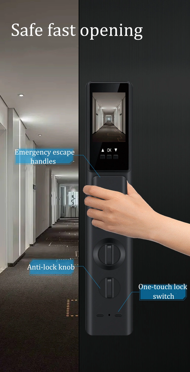 Finger Print WiFi Digital Door Lock with camera Face Recognition Access Door Lock Devices Electrical Safety Lock