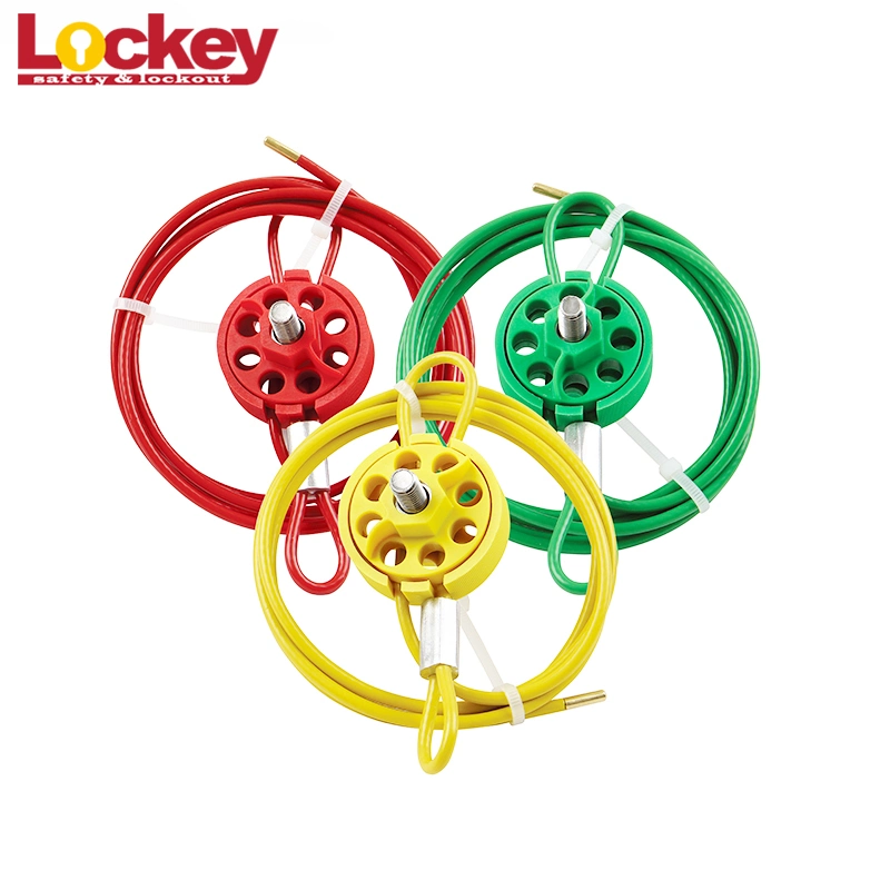 Lockey Plastic ABS Colored Manufacture Lockout Wheel Type Cable Lockout