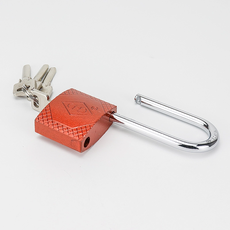 Cheapest Padlock Long Shank Red Padlock Red Color Painted Atomic Padlock 32mm 38mm 40mm 50mm 63mm 75mm