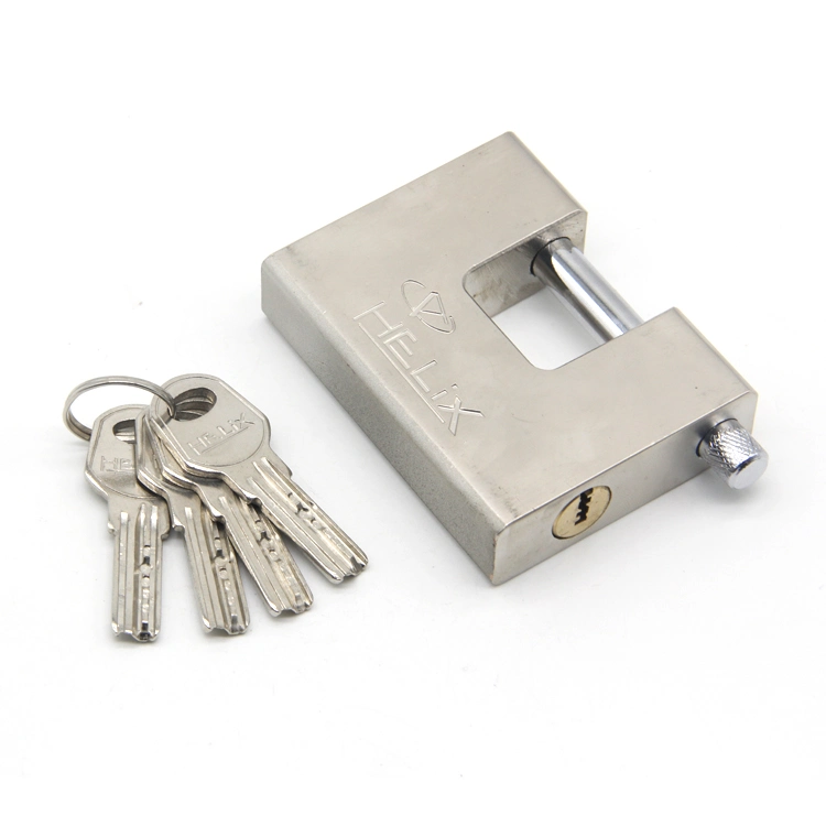 Sample Available High Safety Rectangular Waterproof Solid Steel Padlock