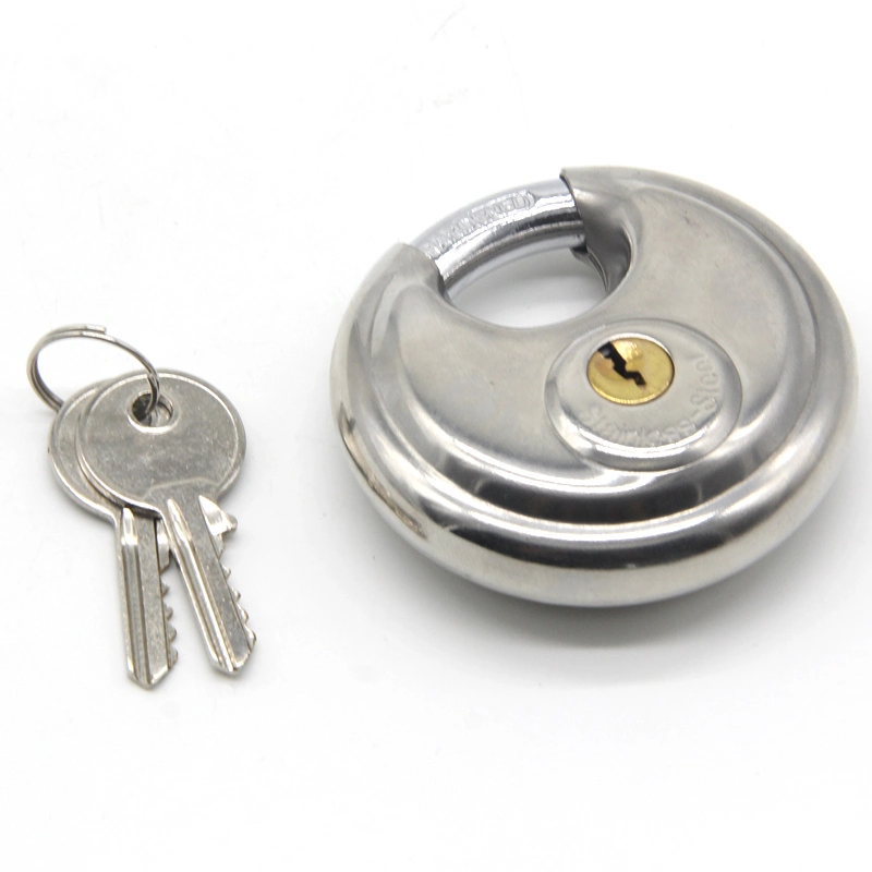 High Security Key Retention Master Lock Ss Round Padlock with Two Key