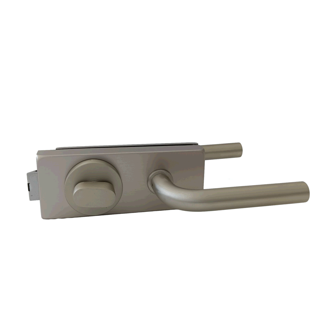 Door Lock Handle for Glass Doors with Non-Locking Feature