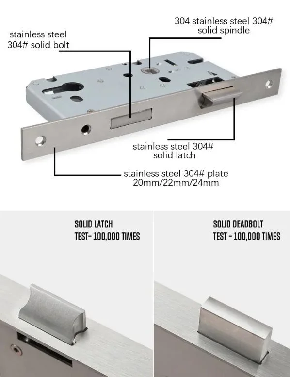 Stainless Steel Deadlocking Bolt Lock for Windows and Doors