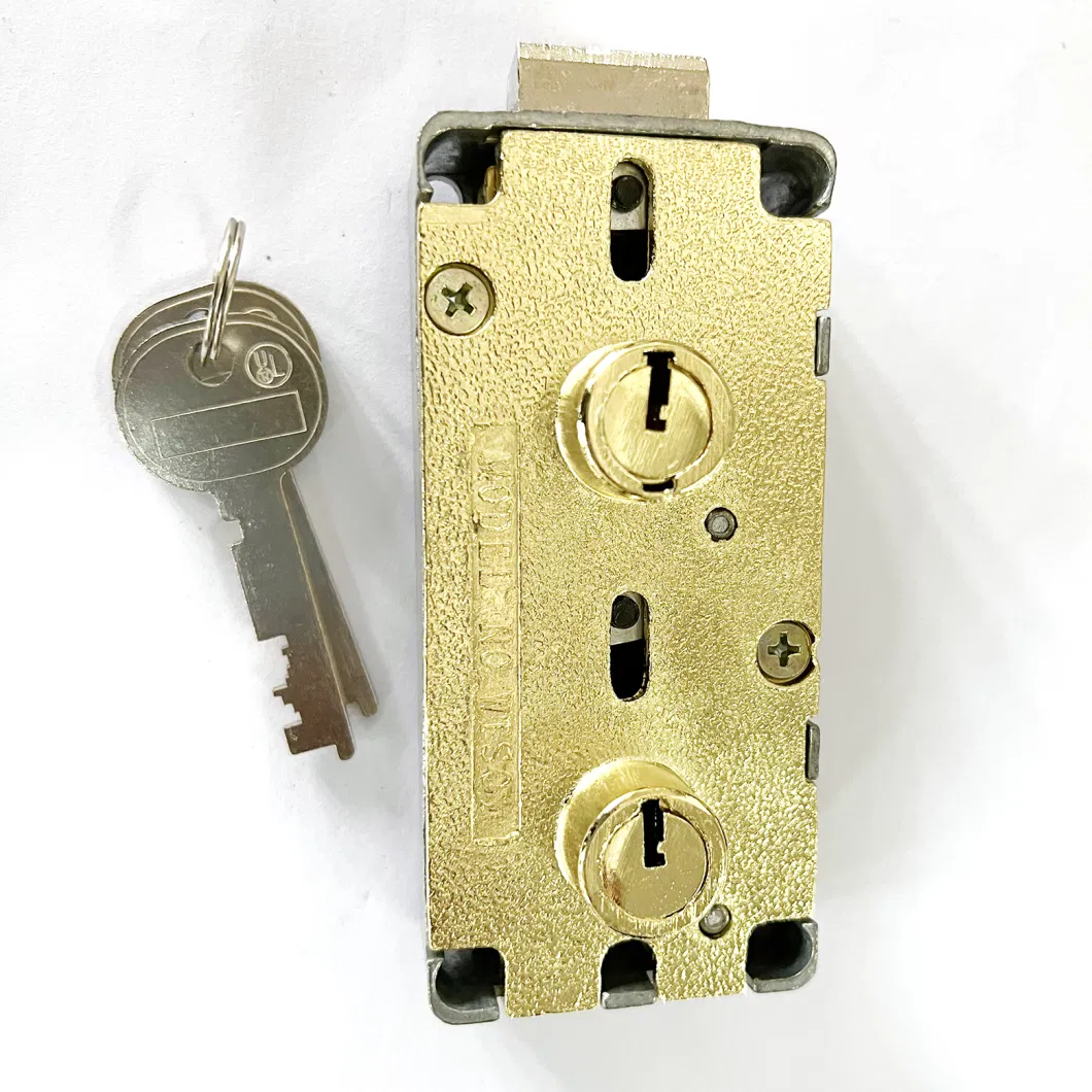 Brass Finish Changeable Safe Deposit Lock Wts01 for Bank Cabinet