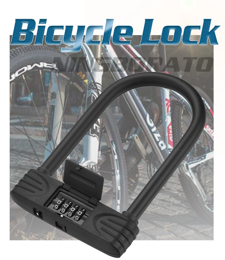 Password Padlock Bicycle Mountain Digital Security Heavy Duty U Bike Lock