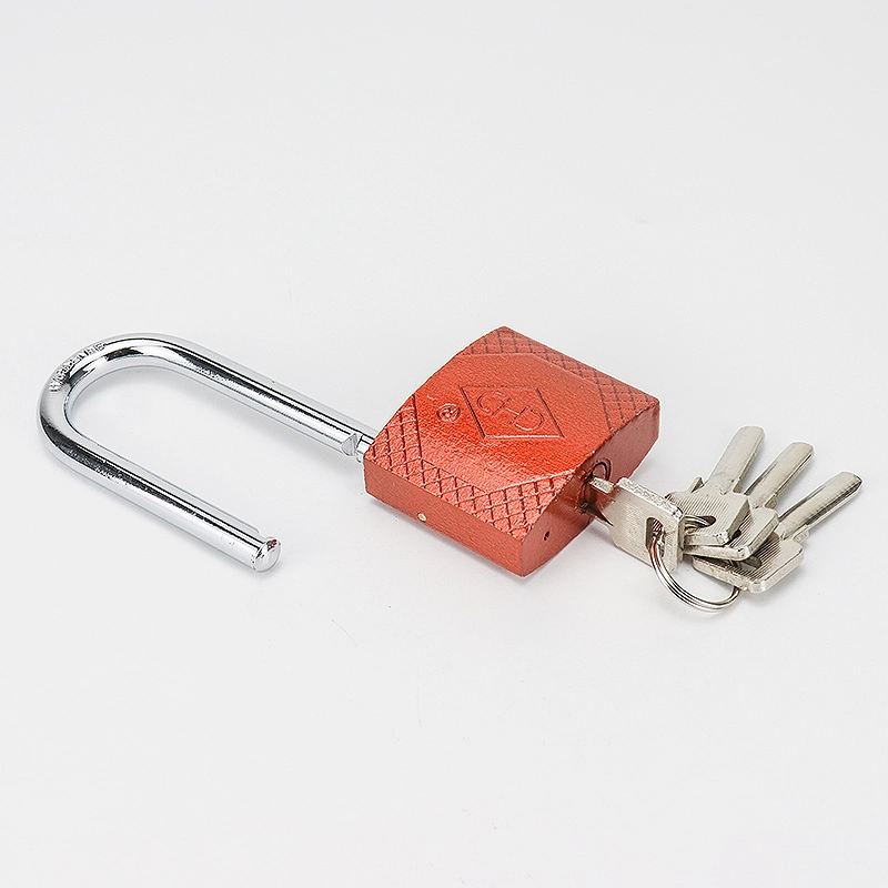 Cheapest Padlock Long Shank Red Padlock Red Color Painted Atomic Padlock 32mm 38mm 40mm 50mm 63mm 75mm