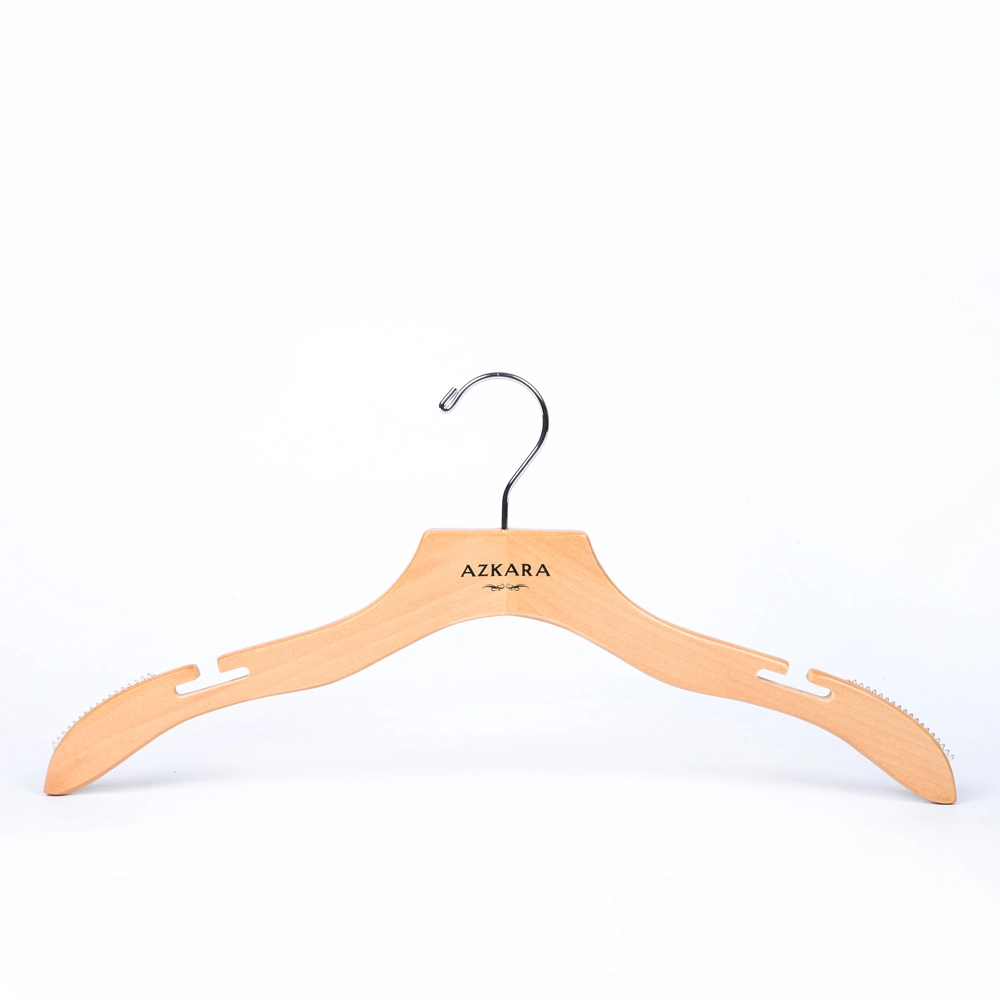 Natural Lady Clothes Hanger for Cloth Shopping with Customized Logo