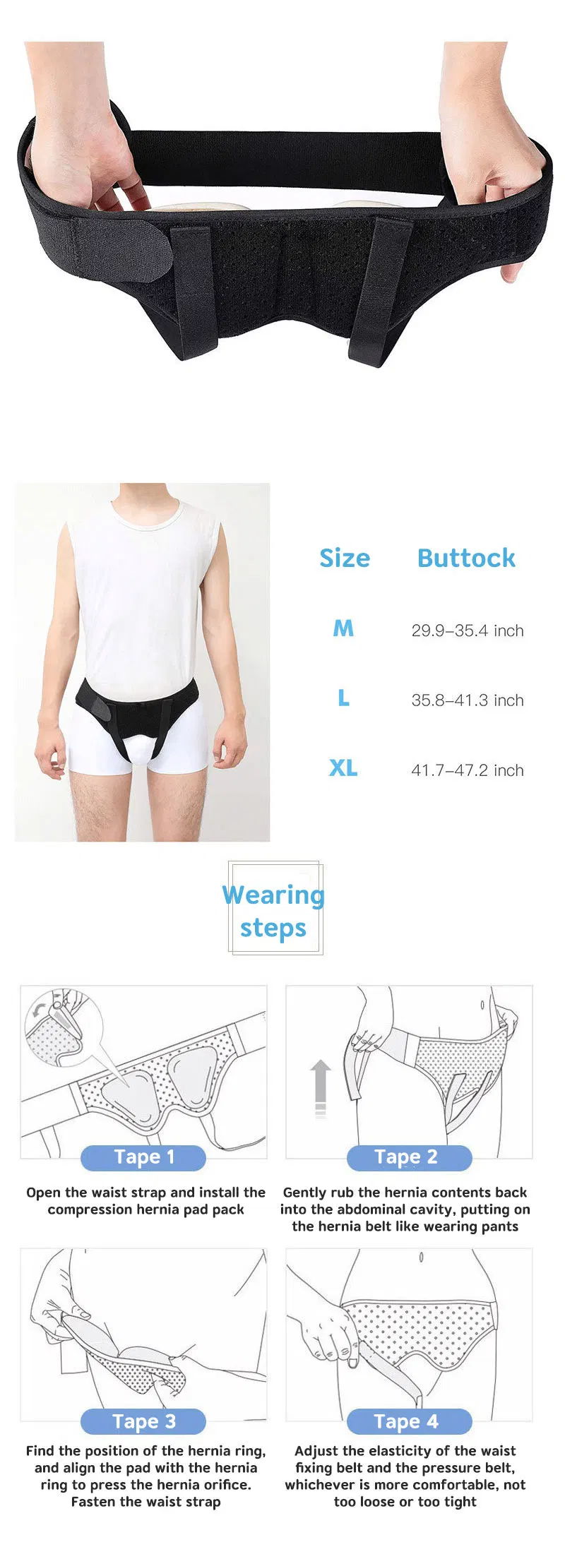 Hernia Abdominal Belt Umbilical Hernia Belt for Men and Women