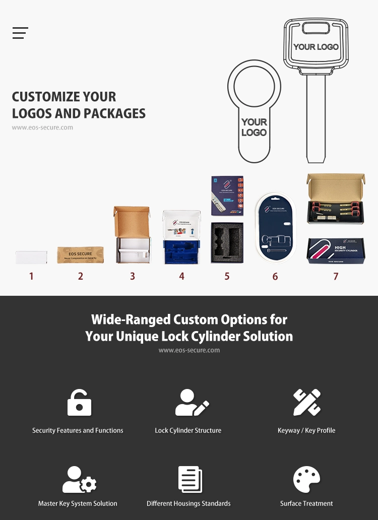 Security Hardened Steel Padlock Lock with Security Lock Cylinder