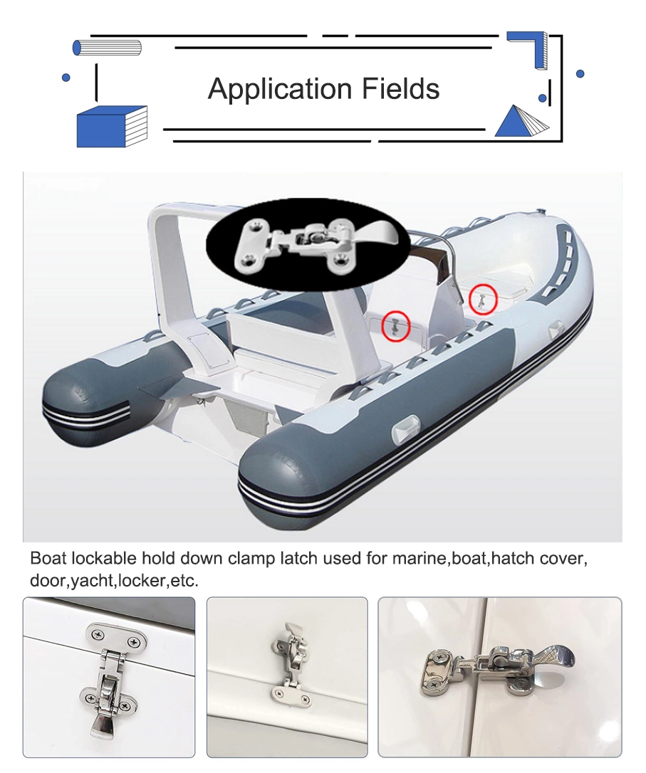 Marine Hardware Stainless Steel Boat Door Lock Hinge Staple Latch Padlock Hasp