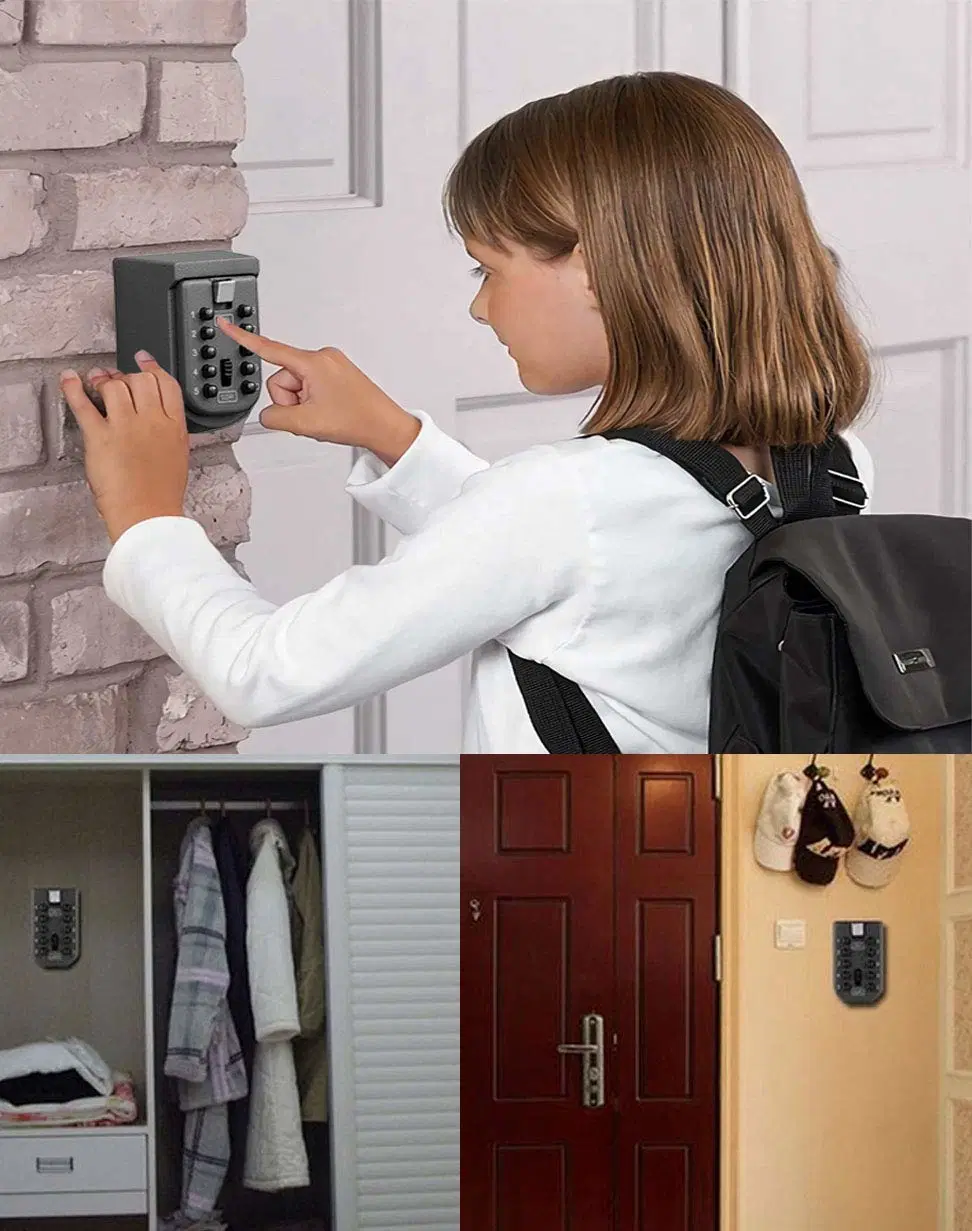 Wall Mount Realtors Landlord Property 10-Digits Combination Lockbox Push Button Key Lock Box