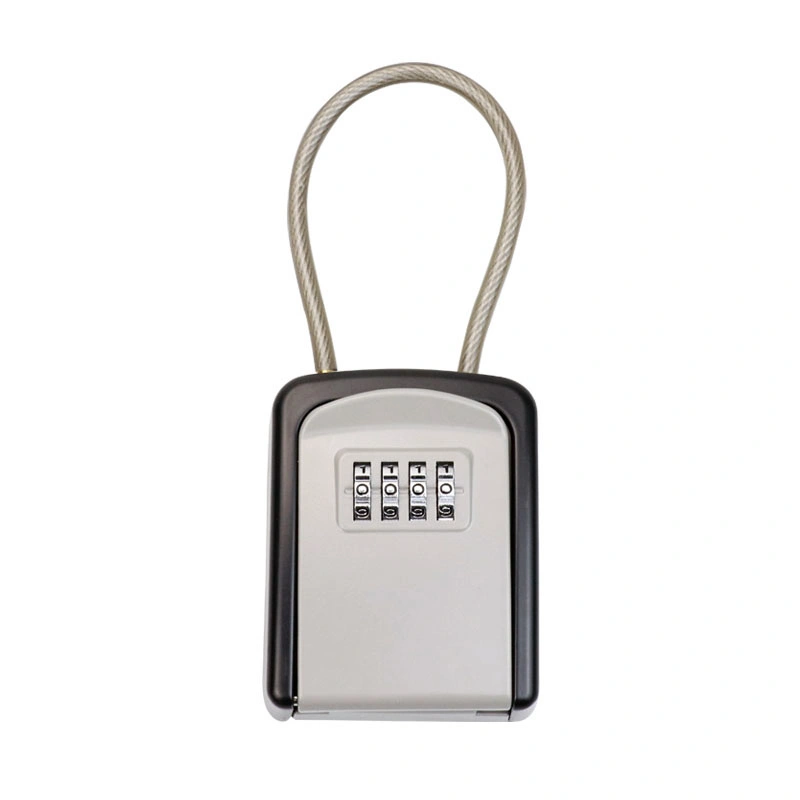 Removable Cable Shackle Waterproof Indoor Outdoor 4 Digit Combination Resettable Code Lockbox