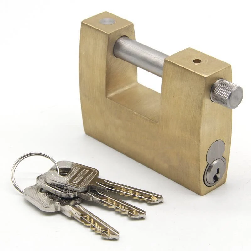 High Quality Security Heavy Duty Steel Shackle Rectangular Padlock