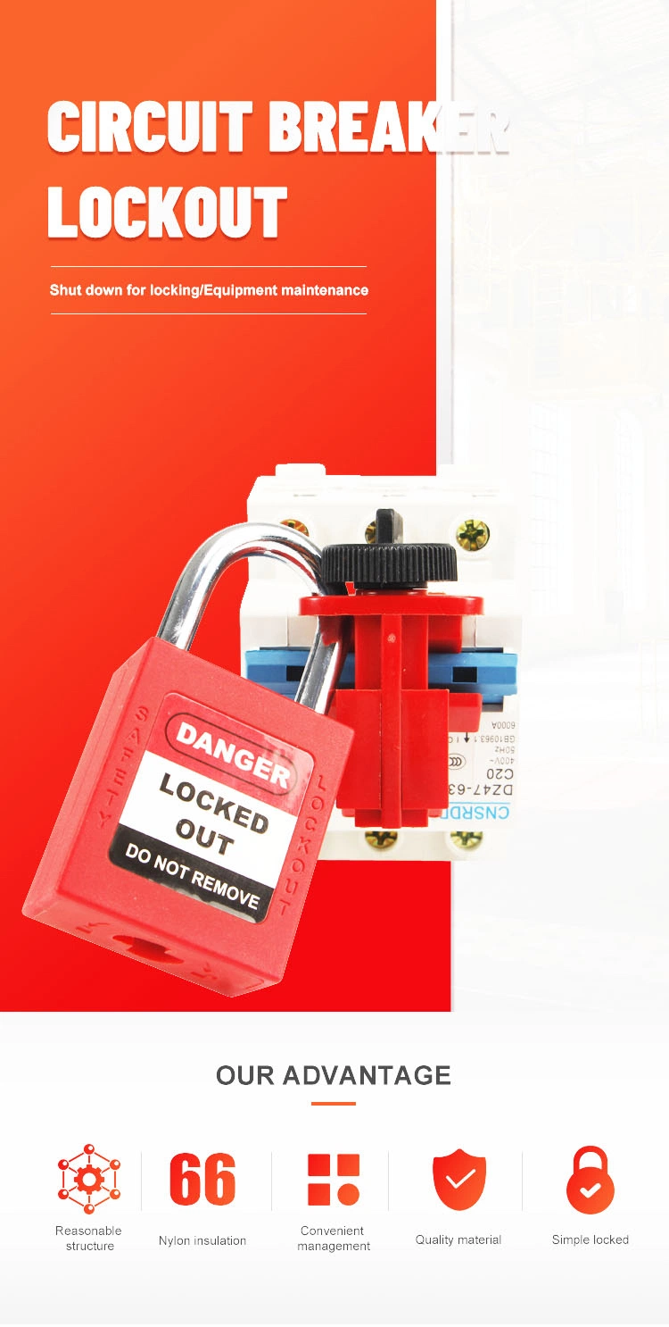 Industry Electrical Circuit Breaker Safety Lockout Tagout Nylon Durable Safe Lock