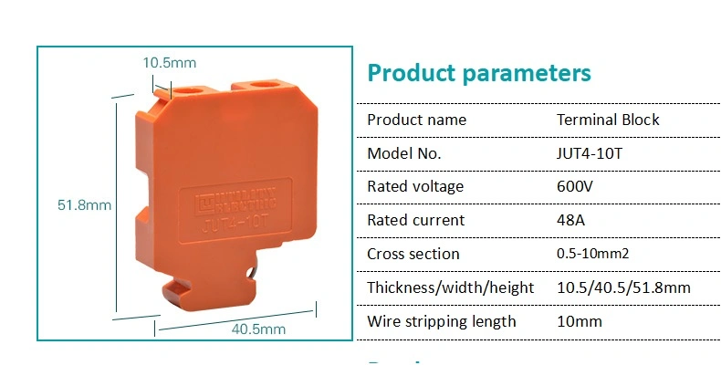 Fast Industrial Sockets Combineddin Rail Terminal Blocks 600V48A