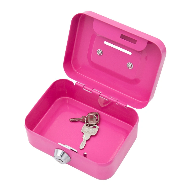 Metal Small Money Box Drop Box Deposit Cash Box with Key Lock
