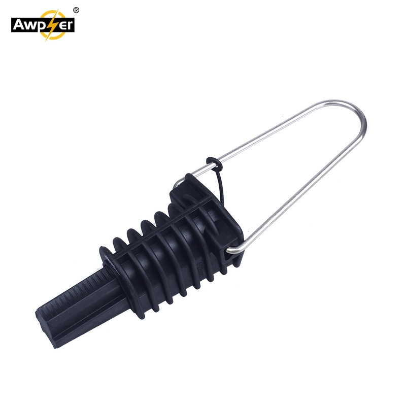 Outdoor FTTH Overhead Plastic High Tension Cable Anchor ADSS Anchor Clamp