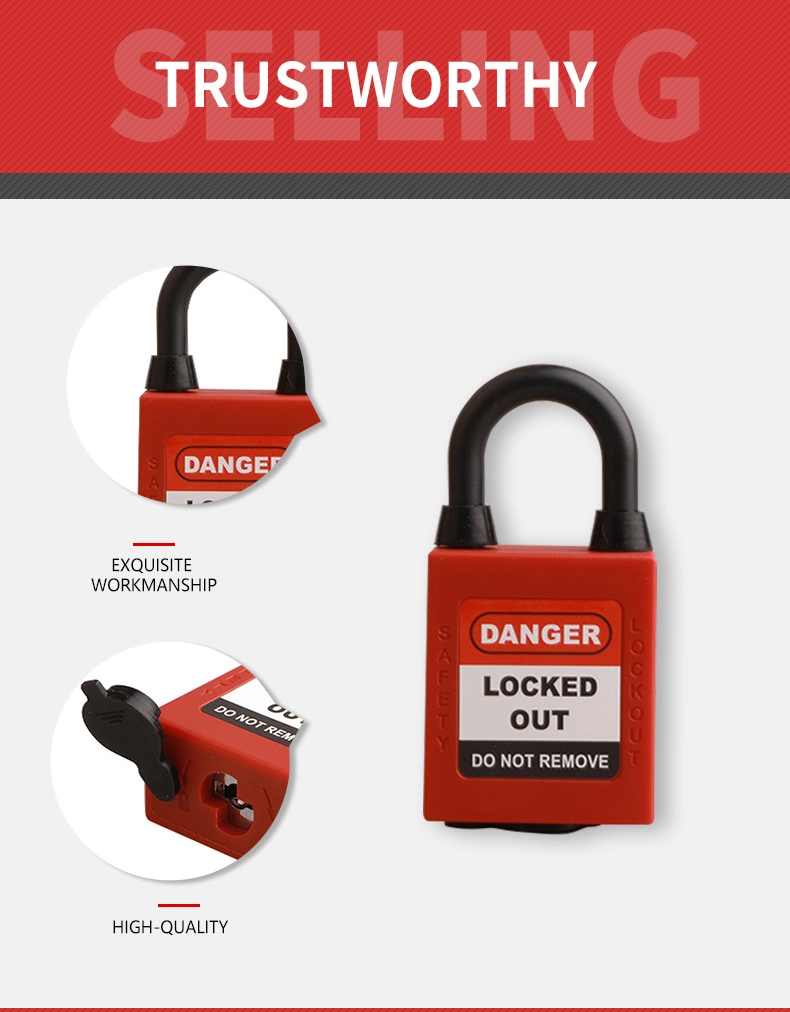 Nylon Dustproof Safety Padlock Security Lockout Tagout Safe Lock Manufacturer