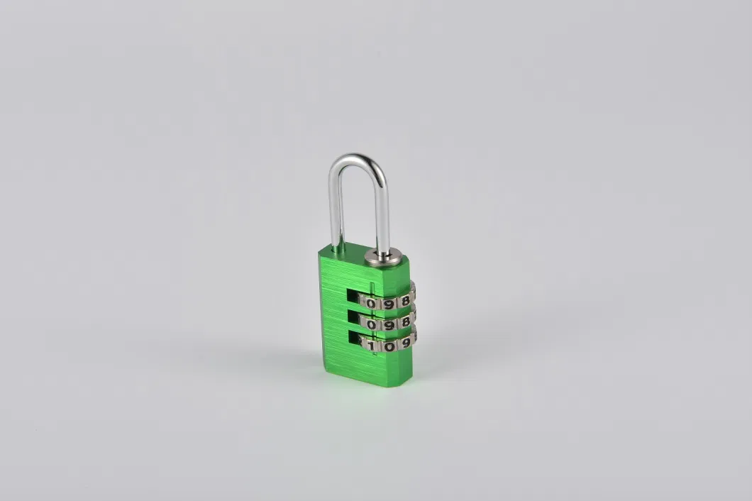 Green Aluminum Alloy Combination Code 3 Dials Safety Economic Pad Lock