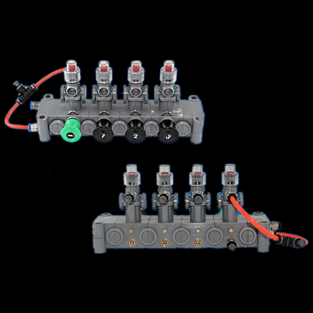 Plastic Pneumatic Switch Controller (4 Compartments Fuel Tank Truck Trailer Pneumatic Control Block Fuel Tanker Combination Pneumatic Switch)