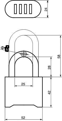 Combination Padlock, Warehouse Door Lock, Heavy Duty Password Padlock