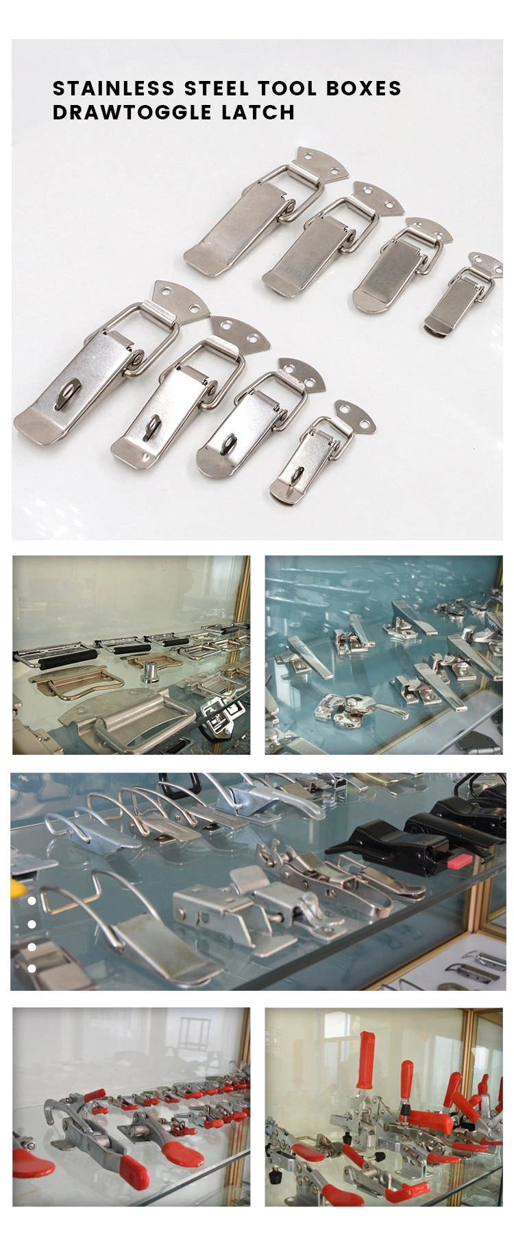 Stainless Steel Toggle Latch Spring Loaded Locking Hasp Lock Toggle Latch