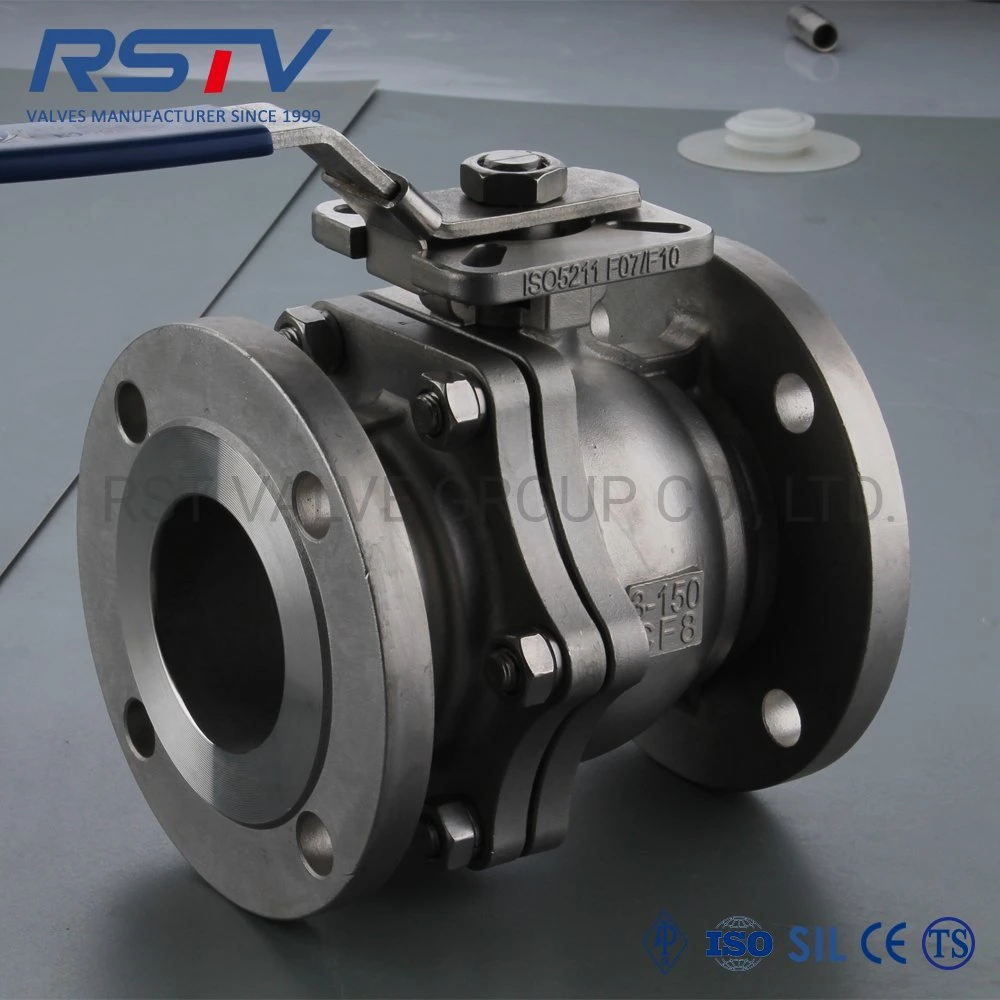 API608/API6d Stainless Steel/Carbon Steel Full Port Locking Device Fire Safe Floating &amp; Trunnion 2PC Flange Ball Valve