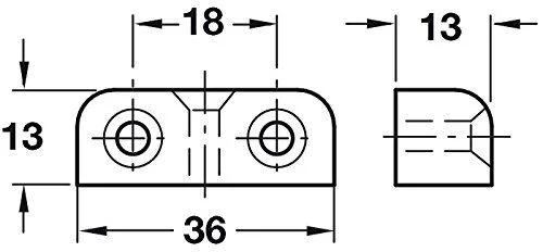 Knock Down Fittings Plastic White Modesty Block