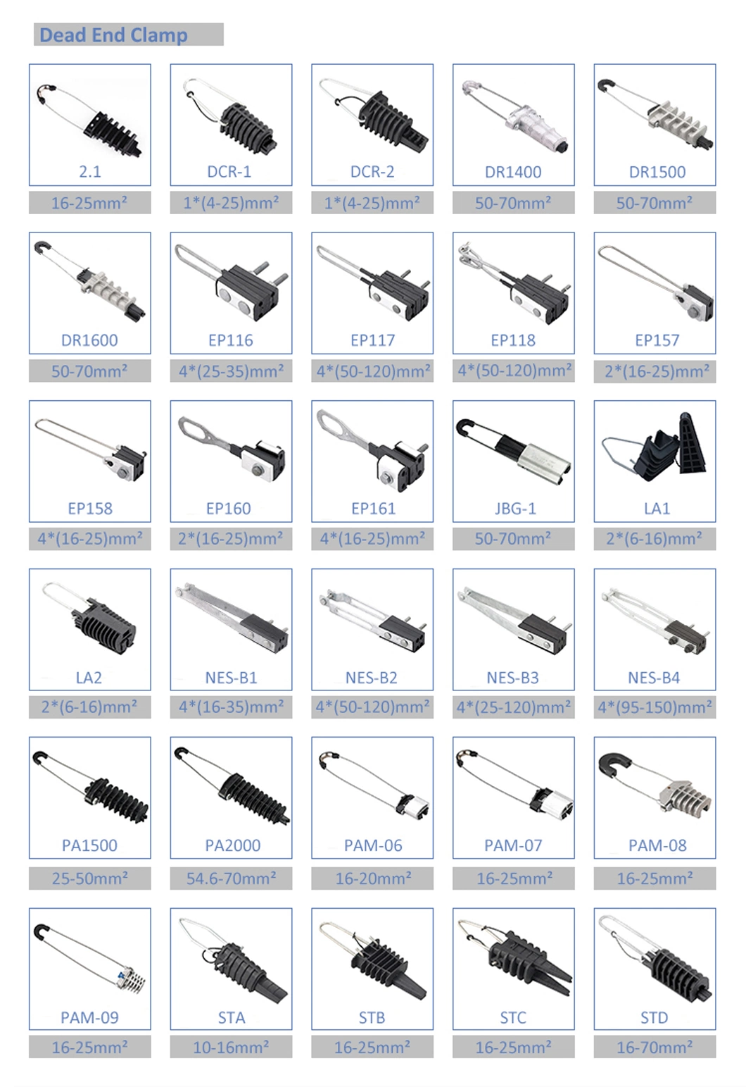 Aerial Electrical Fittings Insulated La1 Dead End Clamp