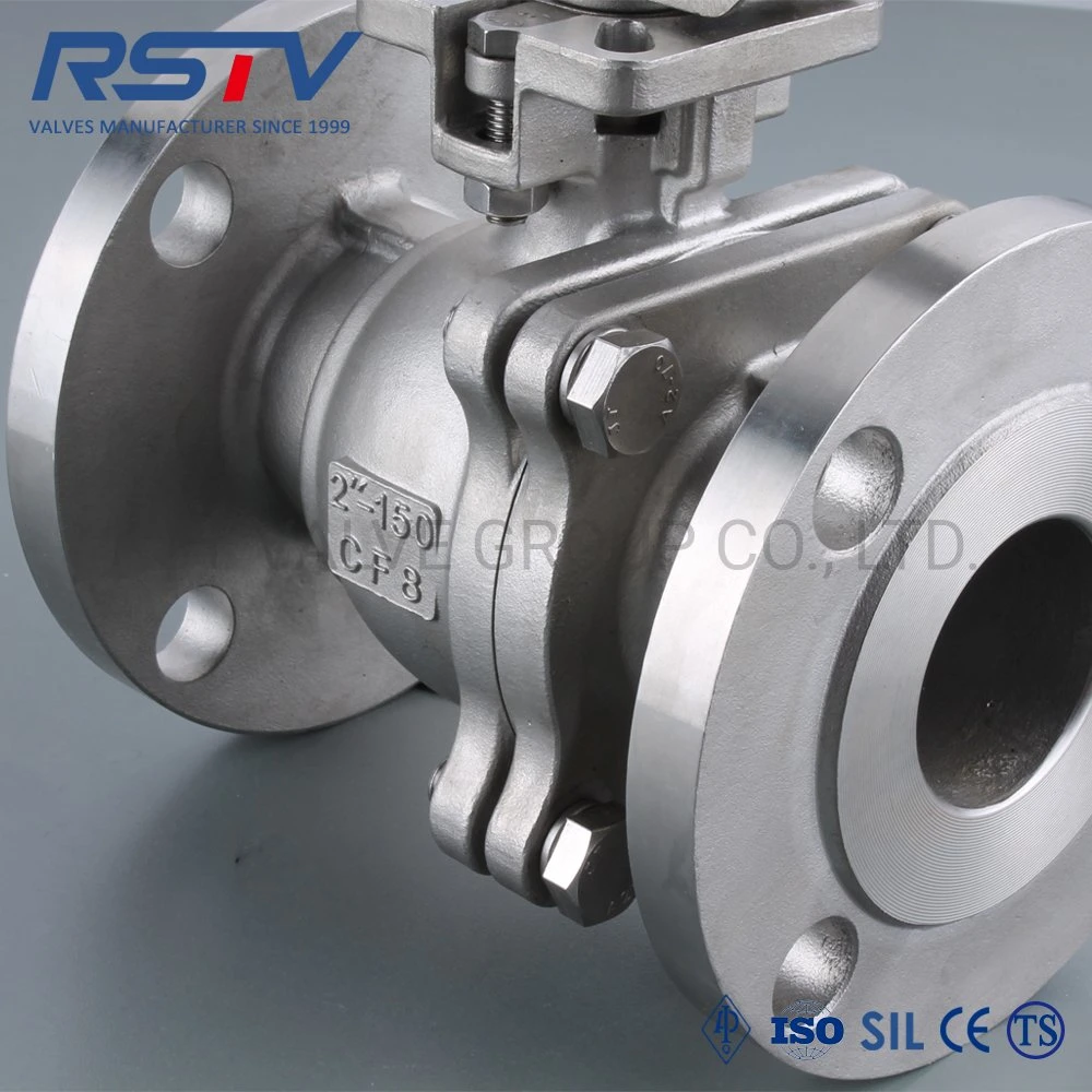 API608/API6d Stainless Steel/Carbon Steel Full Port Locking Device Fire Safe Floating &amp; Trunnion 2PC Flange Ball Valve