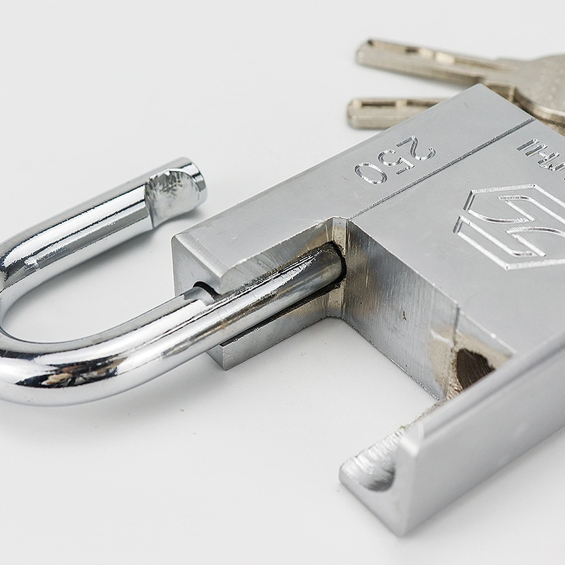 Nickel Plated Half Shackle Protected Armored Wrapped Beam Iron Padlock