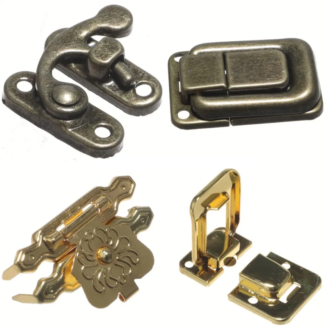 Furniture Hardware Fittings/Accessories Lock Catch, Hasp Lock, Toggle Latch, Bronze Colour Lock Buckle for Jewelry Boxes, Watch Cases, Wine Boxes, Lock Catch