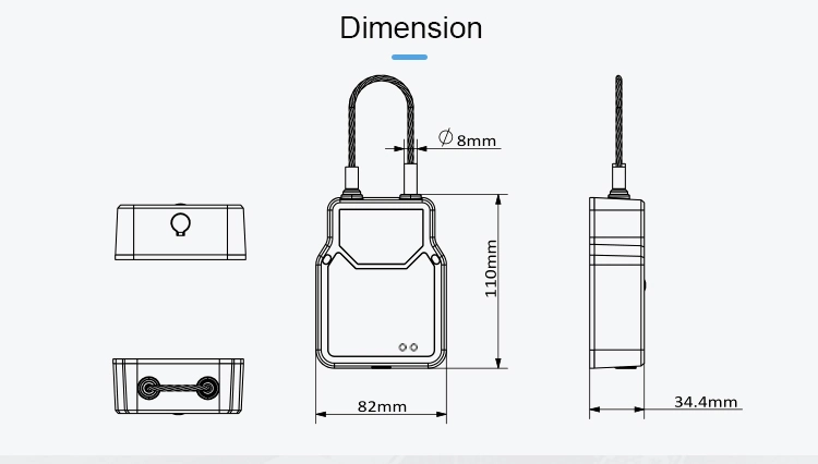 Van RFID Lock No SIM Card Lora Tracking Door Safety Lock Tracking