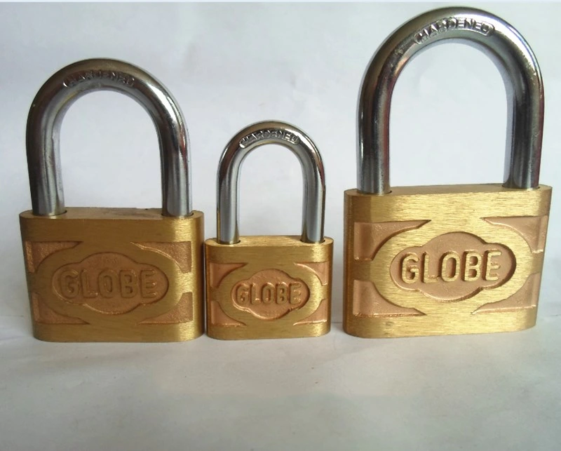 20, 25, 30, 40, 50, 60mm Globe Brass Padlock with 3 Steel Key