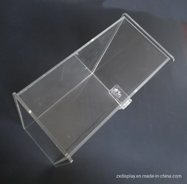 Custom Clear Plexiglass Branded Handbag Display Box with Padlock Closure