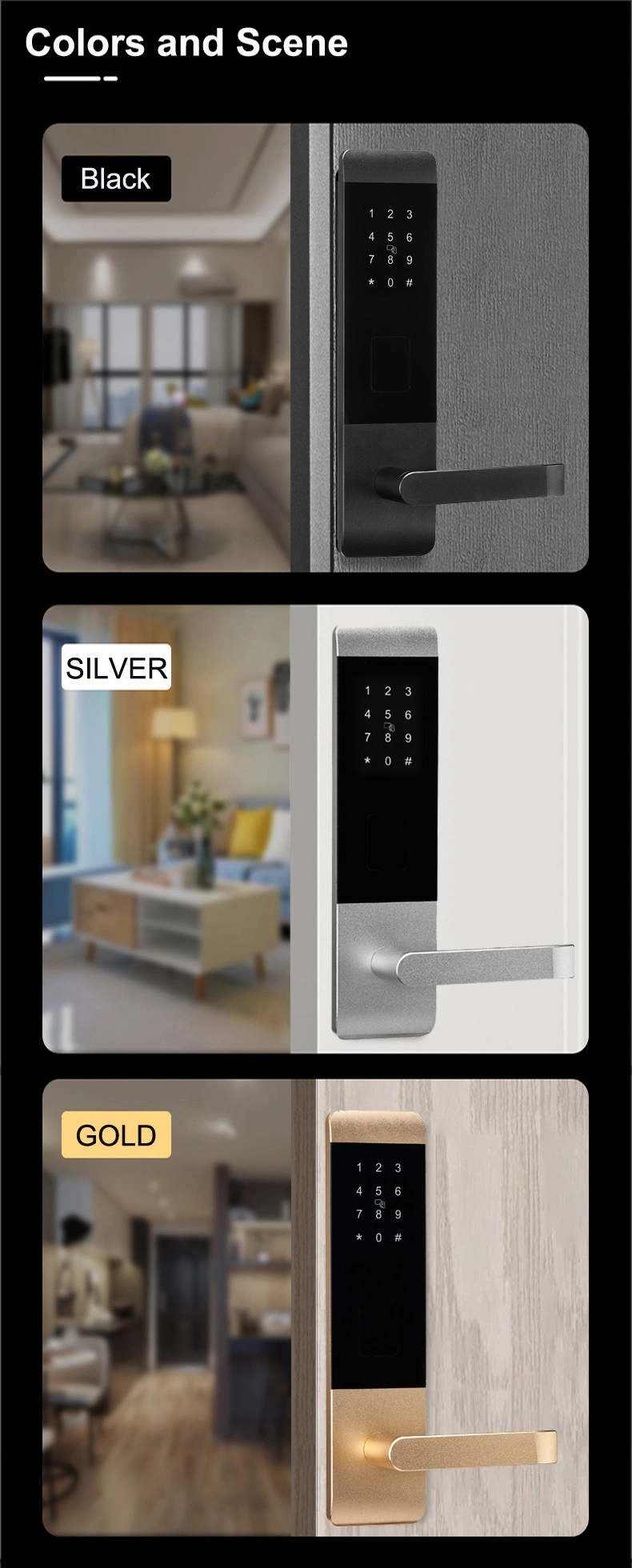 Home Apartment Keyless Smart Main Door Lock