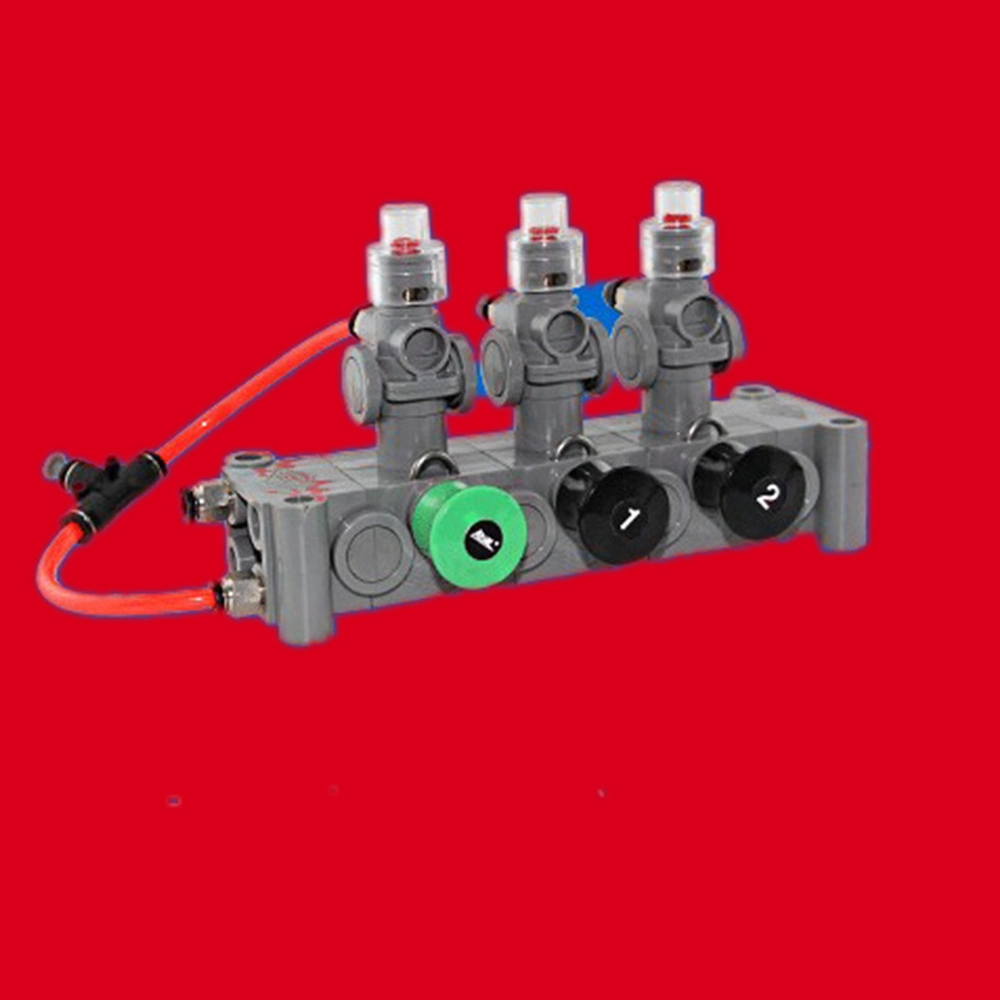 PVC Pneumatic Switch Block for Fuel Tanker 3 Compartments (Plastic Pneumatic Plastic Control Block)