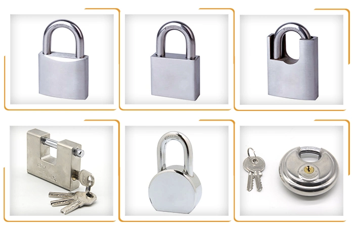 Sample Available Heavy Duty Anti-Shear Security Long Shackle Stainless Steel Master Key Padlock