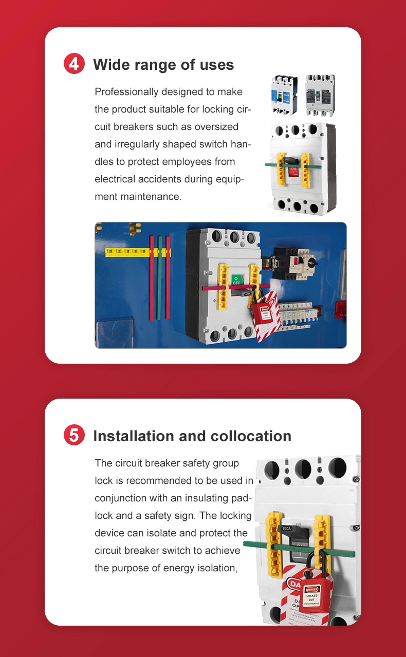 Universal Knife Lockout Kit with Screws for Oversized and Irregularly Shaped Switches