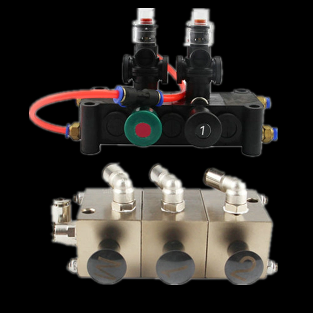 Plastic Pneumatic Switch Controller (4 Compartments Fuel Tank Truck Trailer Pneumatic Control Block Fuel Tanker Combination Pneumatic Switch)