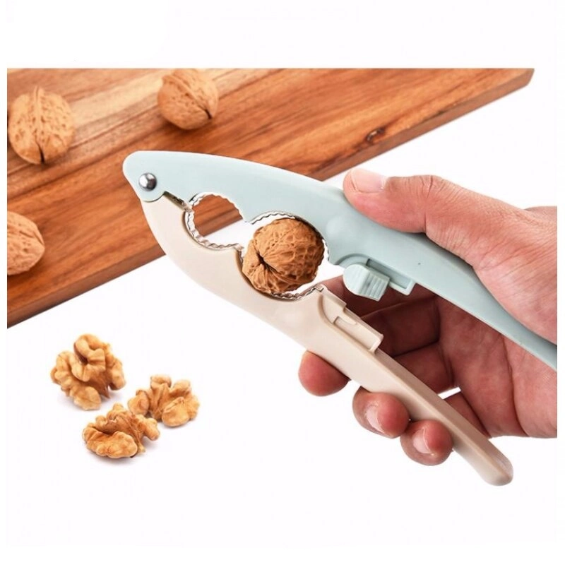 Portable All Nutcracker Clip Tool, Quick Easy Nutcracker Walnut Almond Pecan Plastic Nuts Clamp Plier Sheller Tool with Safety Lock Design Wbb15630