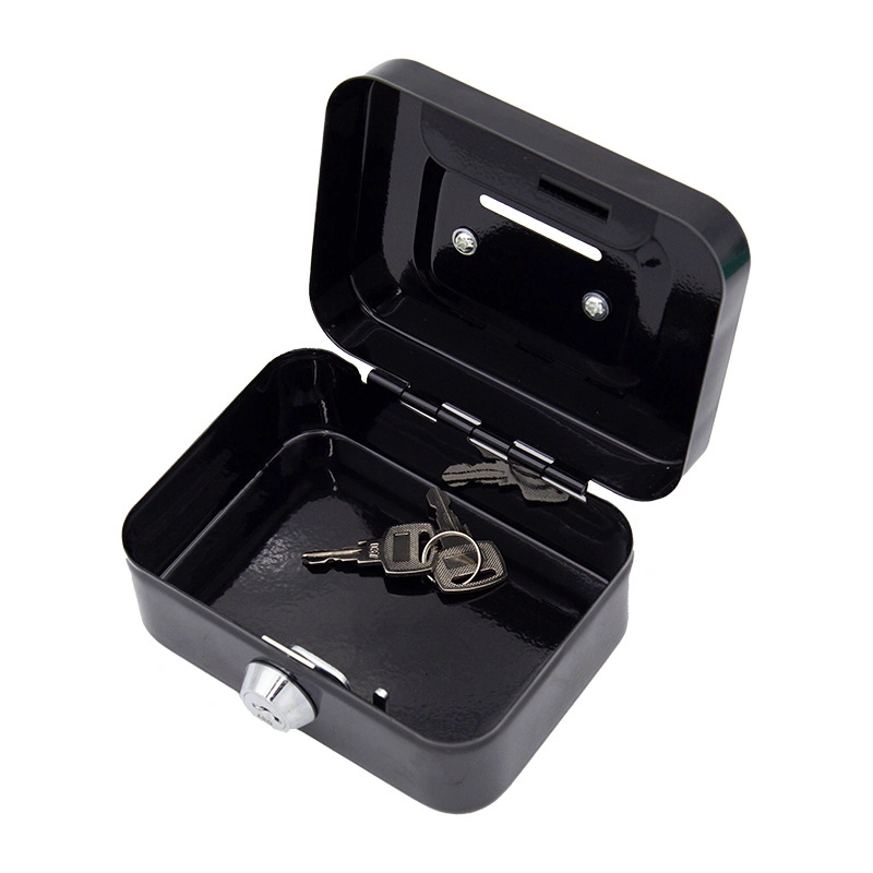 Metal Small Money Box Drop Box Deposit Cash Box with Key Lock