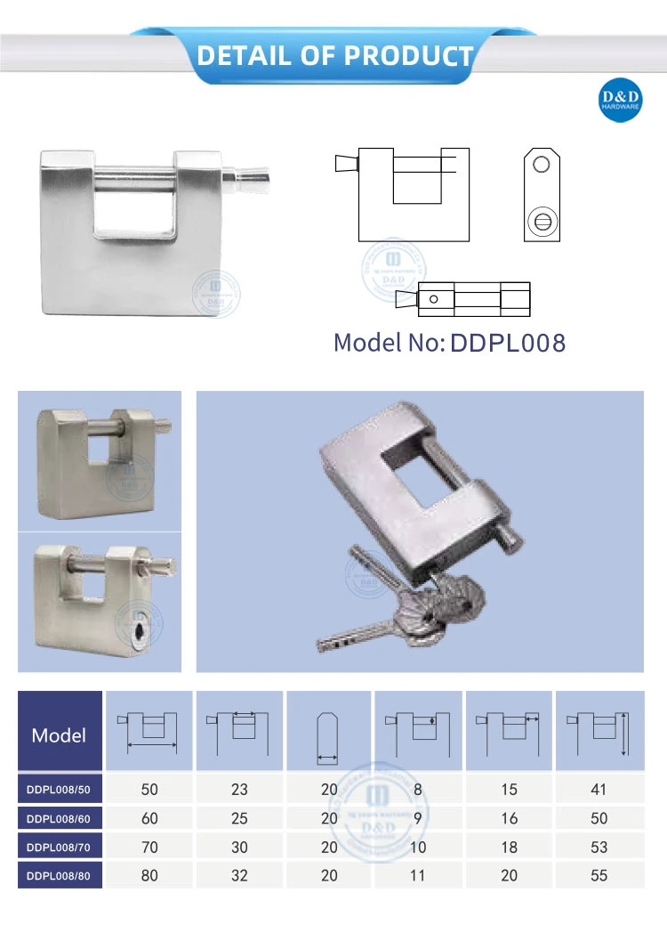 Rectangular Padlock for Truck Container Household Commercial Industrial Application Safety