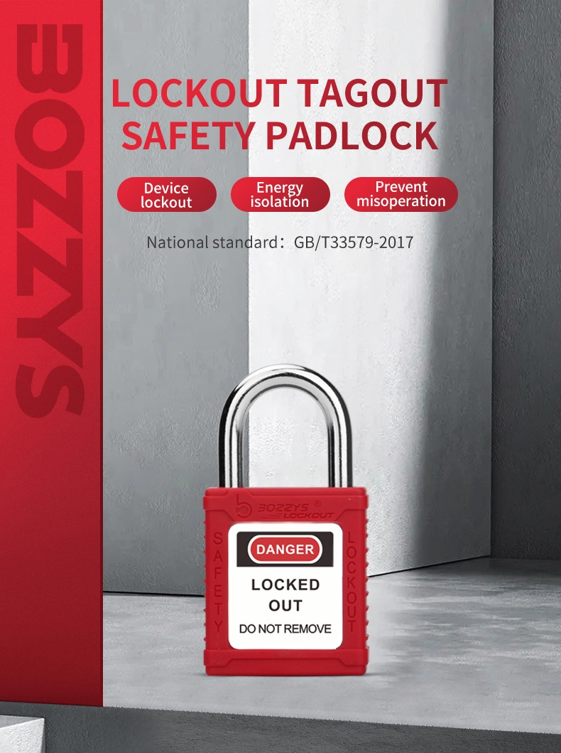 Short Steel Shackle Safety Padlock, Security Industrial Padlcok